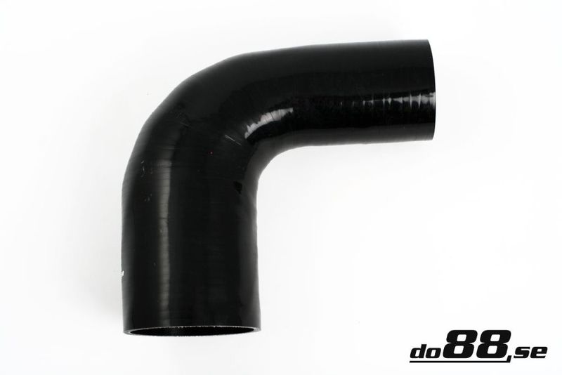 Silikonslang Svart 90 grader 3,25 - 4´´ (83-102mm)