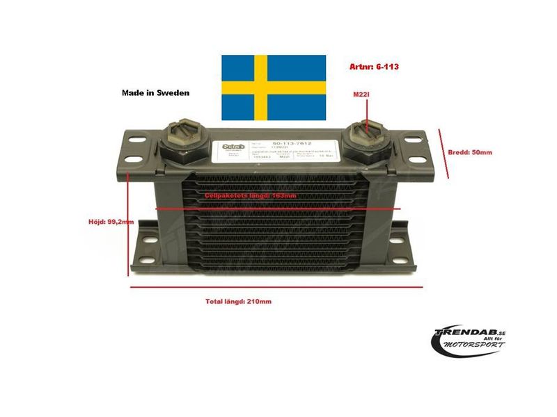 Setrab Oljekylare 13 Rader