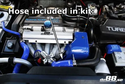 IC Utloppsslang med 25 mm dumpventilsuttag Röd Volvo 850/S70/V70