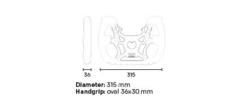 Ratt OMP 310 Alu GT 315mm Plan Svart Mocka
