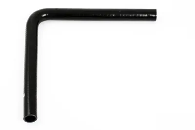 Silikonslang Svart 90 grader långt ben 1,25" (32mm)