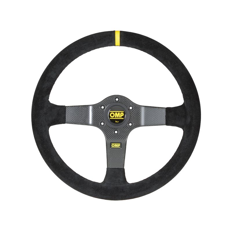 Ratt OMP Rally Carbon dia 350mm Skålad Kolfiber/Mocka