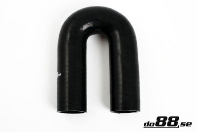 Silikonslang Svart 180 grader 2,25´´ (57mm)