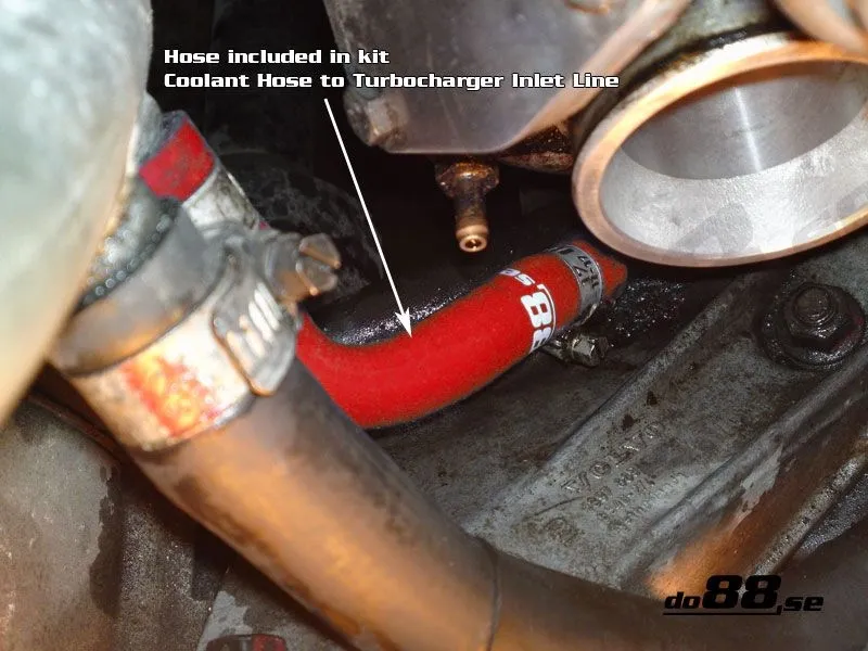 Volvo Slangar till turbokylning Röd