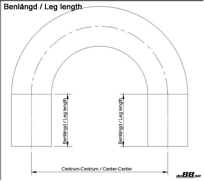 Silikonslang Svart 180° 4,25" (108mm)