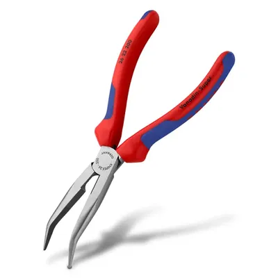 KNIPEX Flacktång vinklad med skär 200 mm