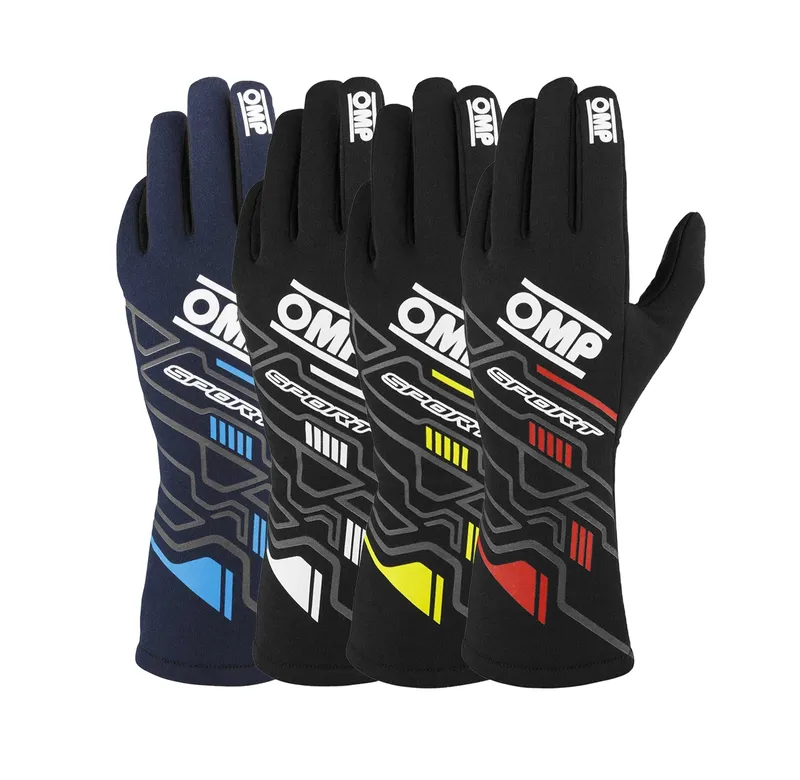 SPORT GLOVES FIA 8856-2018 MY2025 BLACK / WHITE SZ. M