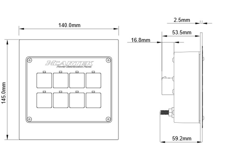 CARTEK RETRO Power Distribution Panel