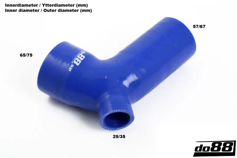 IC Utloppsslang med 25 mm dumpventilsuttag Röd Volvo 850/S70/V70