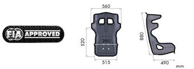 OMP HTE-R 400 Glasfiber Racingstol