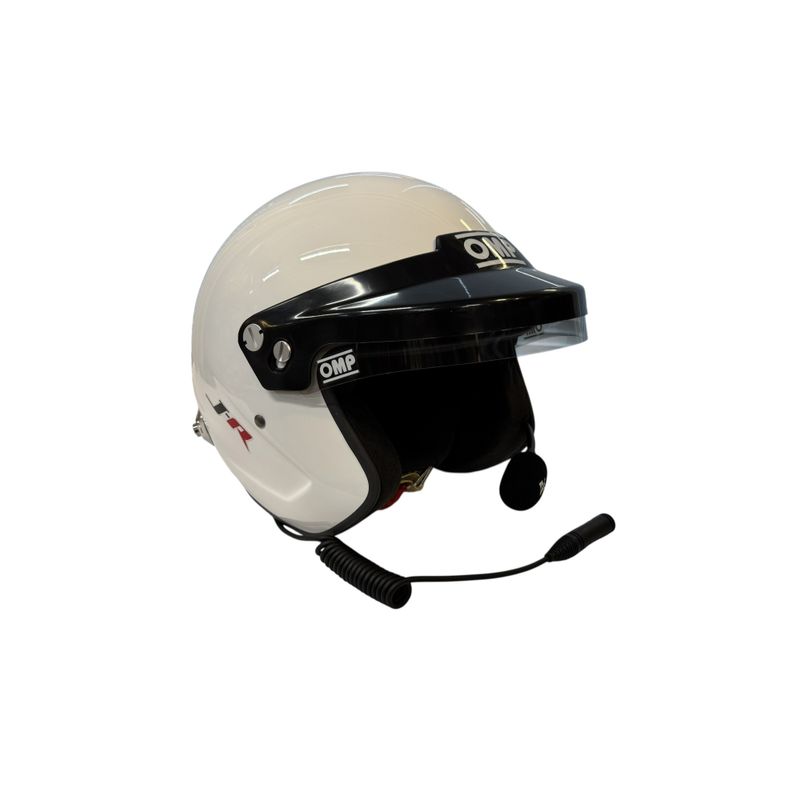 Rallyhjälm OMP J-Rally Vit Öppen