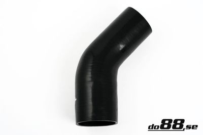 Silikonslang Svart 45 grader 2,75 - 3,5´´ (70-89mm)