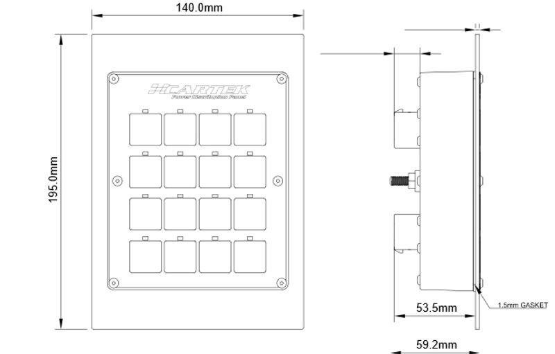 CARTEK Power Distribution Panel – 16