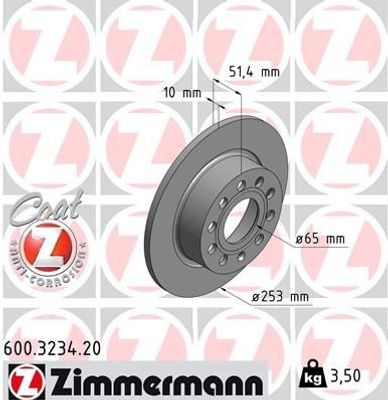 Bromsskivor 253x10 belagda till Audi/Seat/Skoda/VW