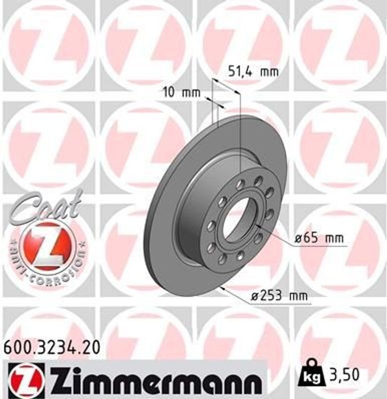 Bromsskivor 253x10 belagda till Audi/Seat/Skoda/VW