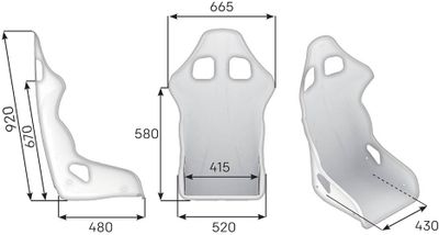 OMP WRC-R Glasfiber Racingstol