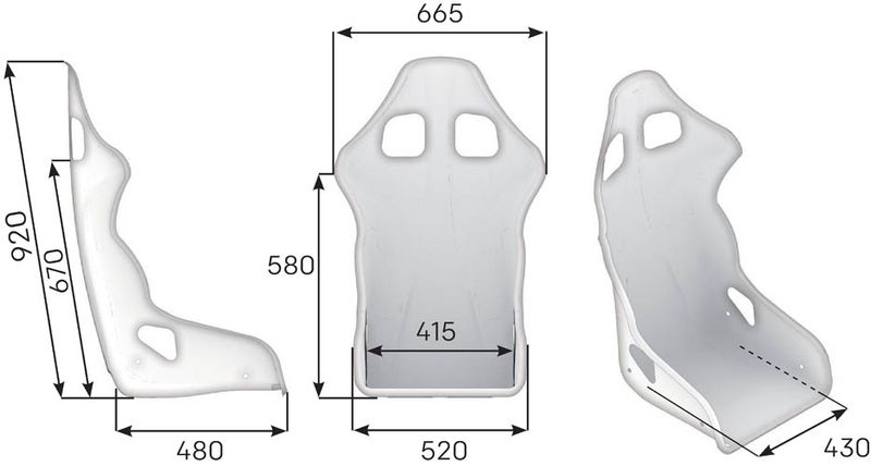 OMP WRC-R Glasfiber Racingstol