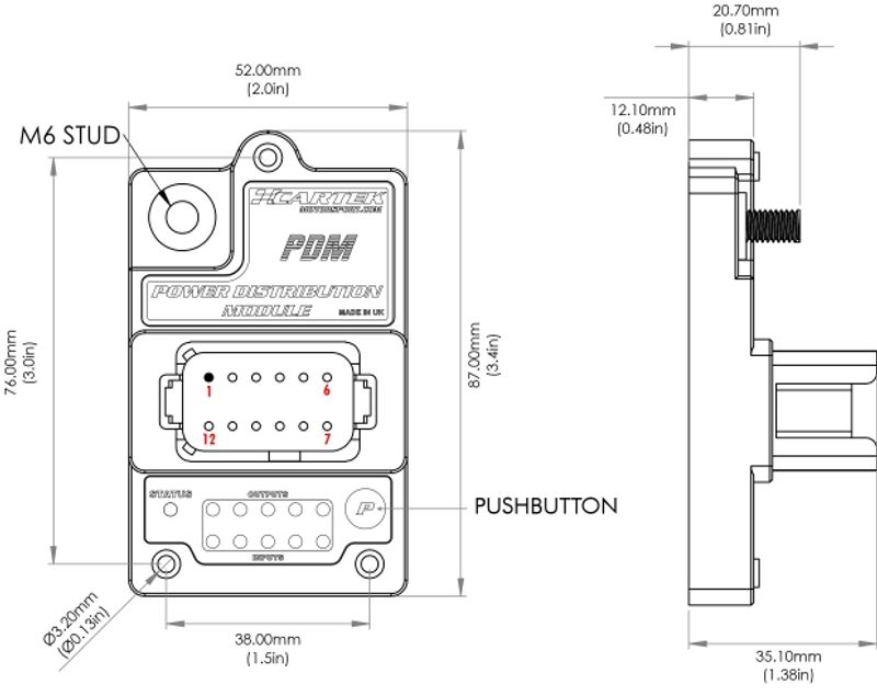 CARTEK Power Distribution Module (4 Channel with CAN)