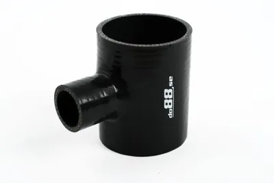 Silikonslang Svart T 3’’ + 1’’ (76+25mm)