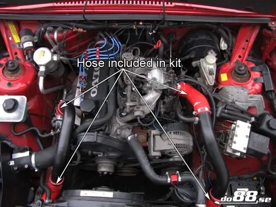 Tryckslangar Volvo 740/940 Turbo (92–98) Svart