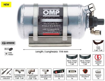 OMP Platinum Formula EL brandsläckare vikt: 1,8kg