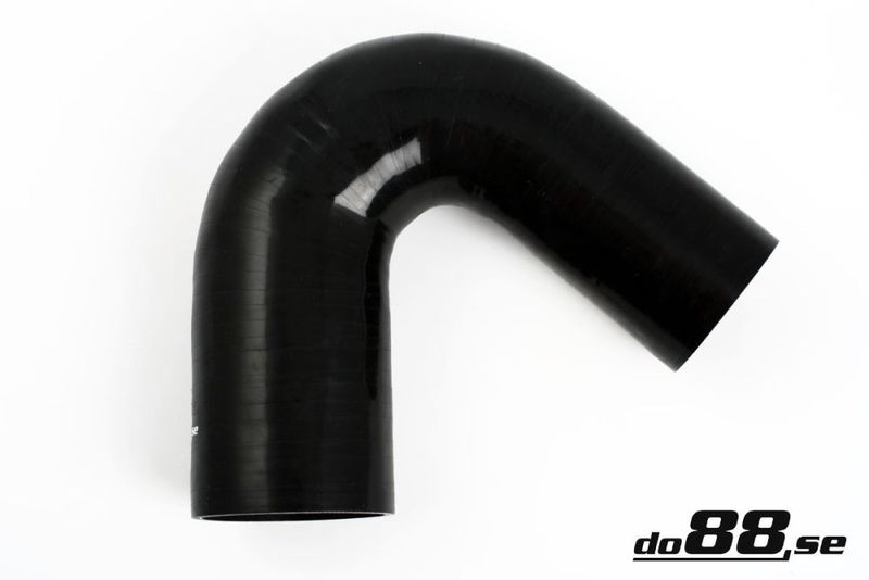 Silikonslang Svart 135 grader 2,75 - 3´´ (70-76mm)