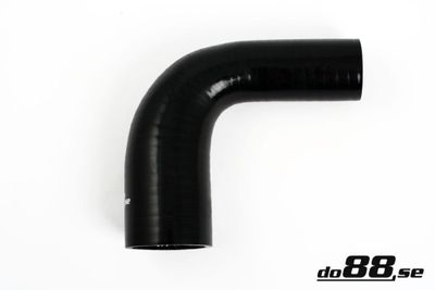 Silikonslang Svart 90 grader 1,375 - 2´´ (35 - 51mm)