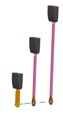 3-punkts Sadelbälte Retractable