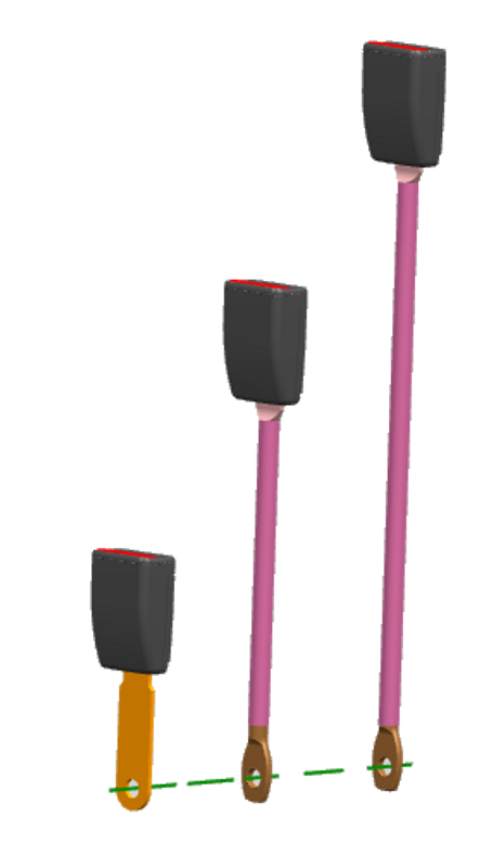 3-punkts Sadelbälte Retractable