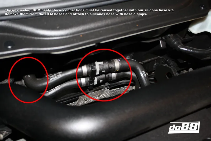 Volvo C30/C70/S40/V50 Turbo (04–13) Värmepaketslangar Blå