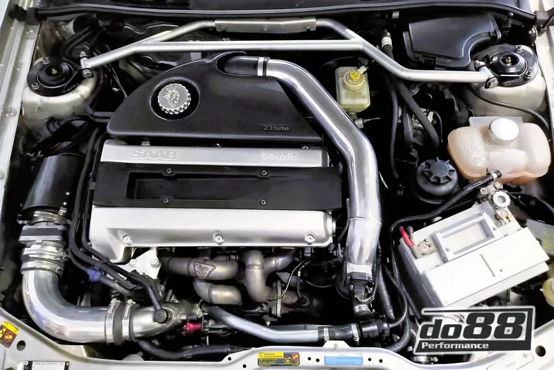 SAAB 9-3 (99–02) T7 Tryckrör med röda slangar