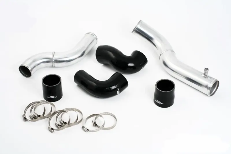 Volvo 740/940 Turbo Toppanslutning Rörkit med Svarta Slangar