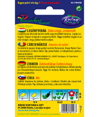 Zinnia Dahlia Färgmix