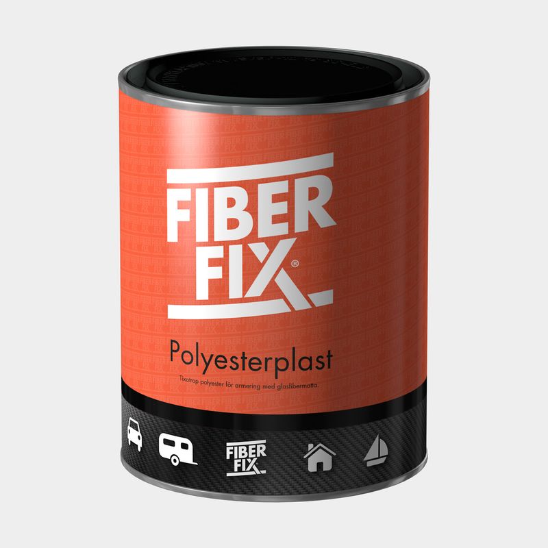 Polyesterplast FiberFix 44M-75, 1 kg, utan härdare