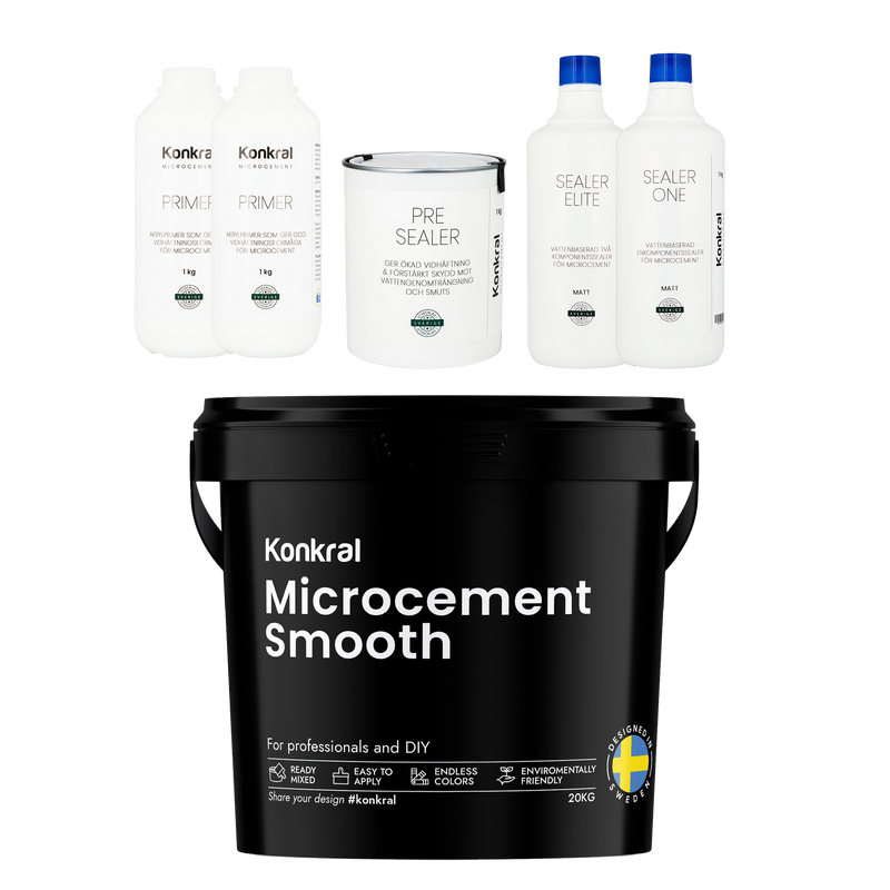 Microcement 20 kvm med Sealer One