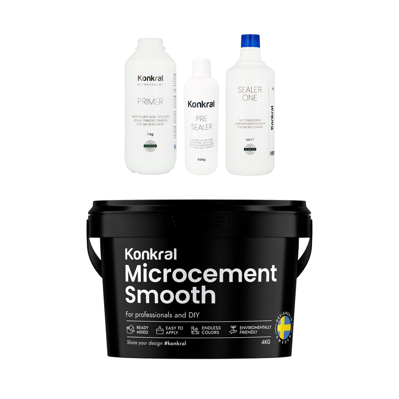 Microcement 10 kvm med Sealer One