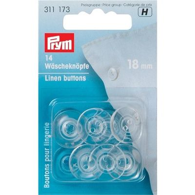 Prym Linneknappar ´Transparent´ 18 mm