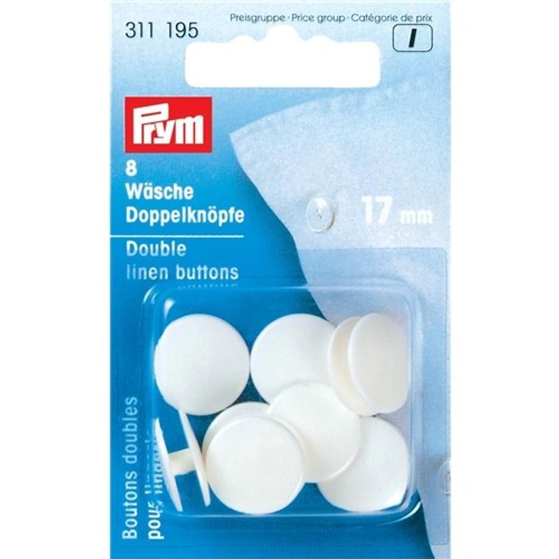 Prym Dubbla Linneknappar 17 mm