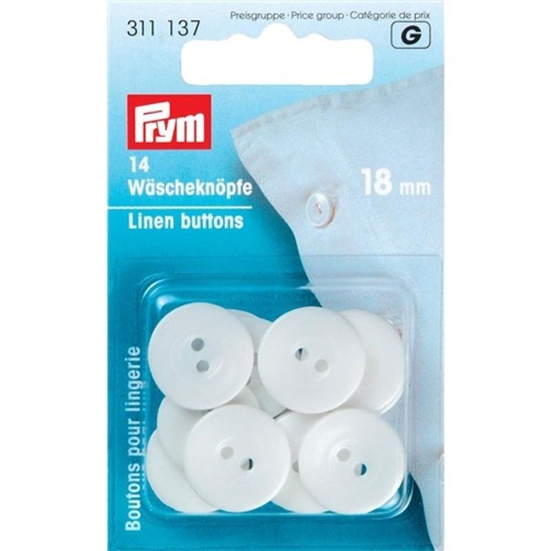 Prym Linneknappar ´Plast´ 18 mm