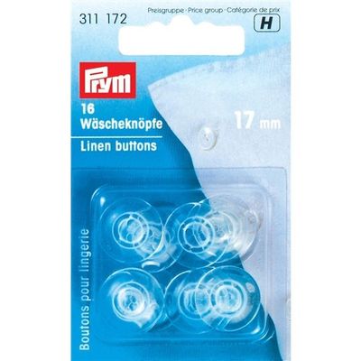 Prym Linneknappar ´Transparent´ 17 mm