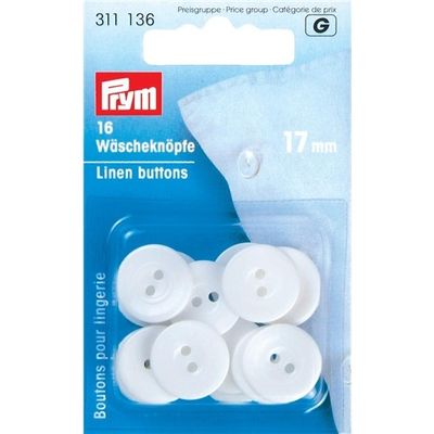 Prym Linneknappar ´Plast´ 17 mm