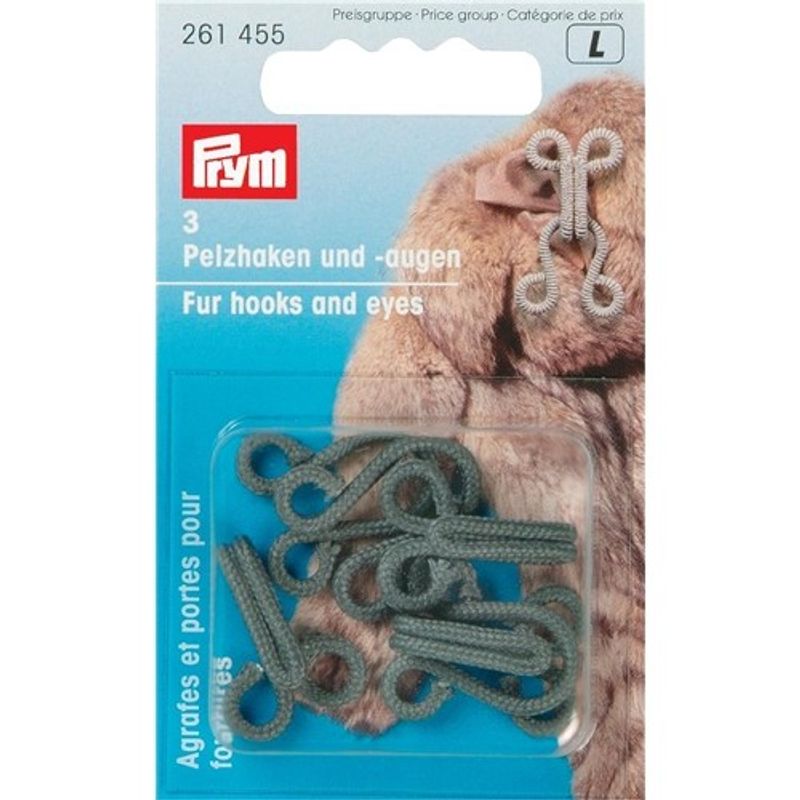 Prym Krokar och Öglor till Pälsar, Gråa