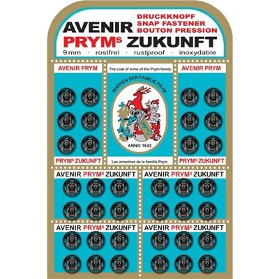 Prym tryckknappar 9 mm Svarta 36 st