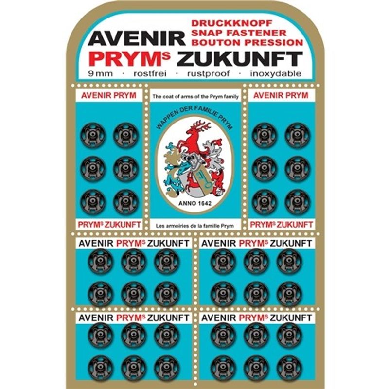 Prym tryckknappar 9 mm Svarta 36 st