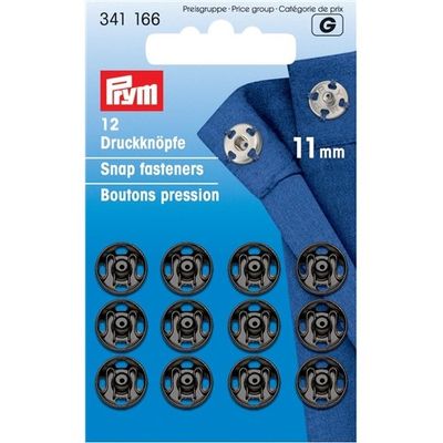 Prym tryckknappar 11 mm Svart