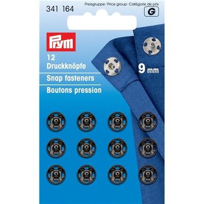 Prym tryckknappar 9 mm Svart
