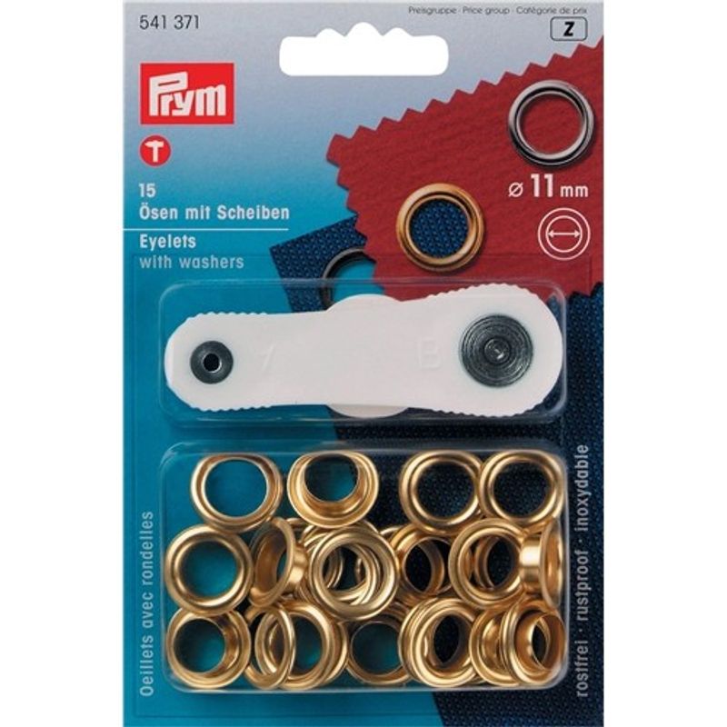 Prym Öljetter 11 mm insida, med bricka