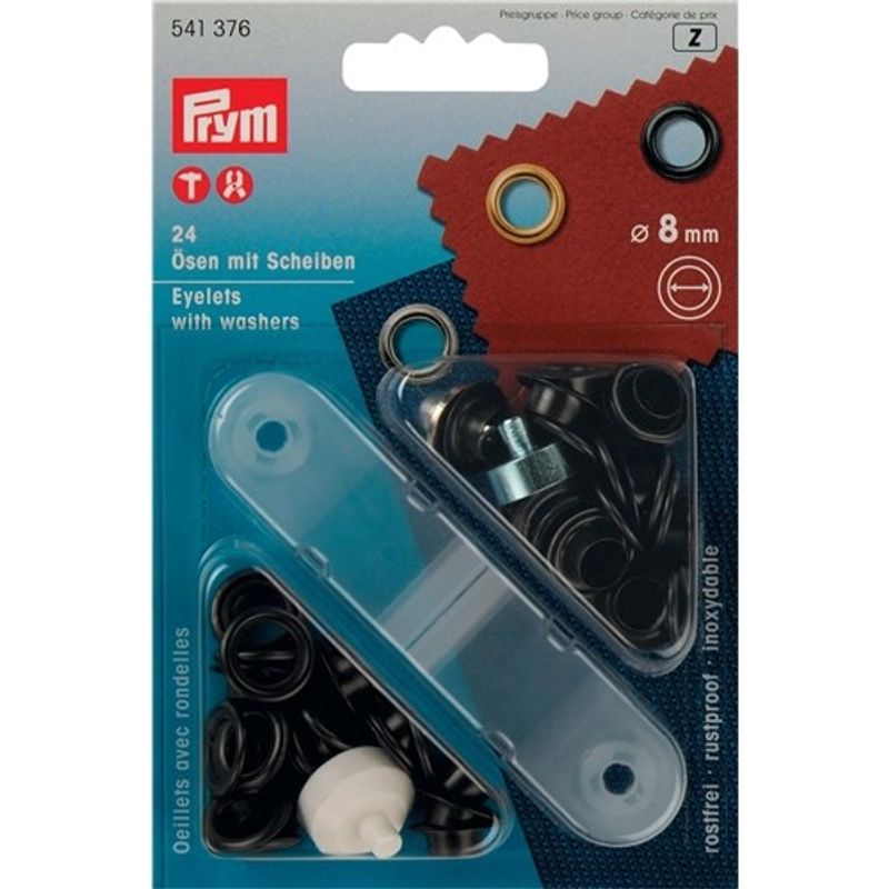 Prym Öljetter 8 mm insida, med bricka