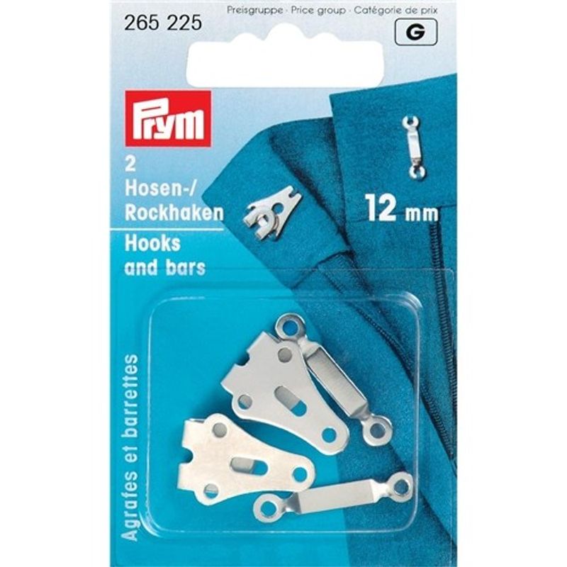 Prym Byx- och kjolkrokar 9,5 mm, Svart