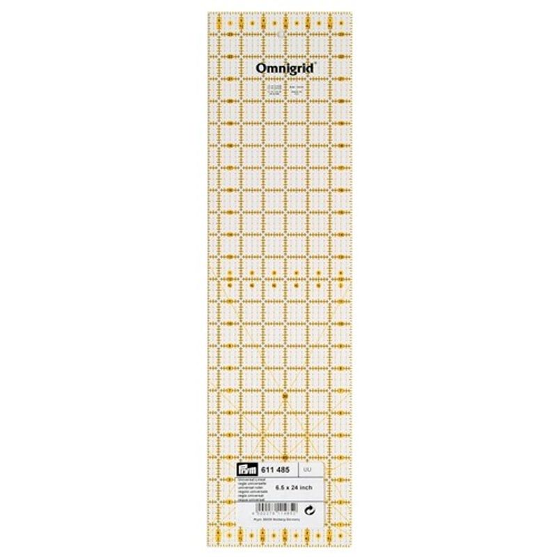 Universell linjal med tum skala 6 1-2 x 24 tum